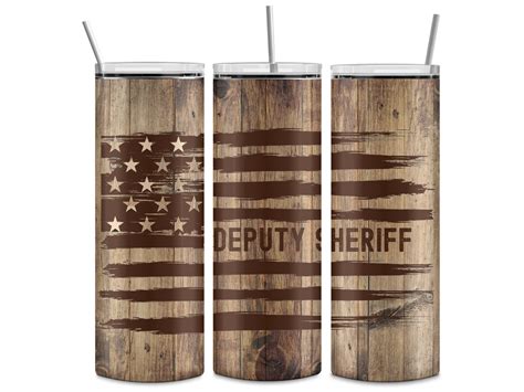 Deputy Forrest Scott 20oz Skinny Tumbler; Free Shipping.